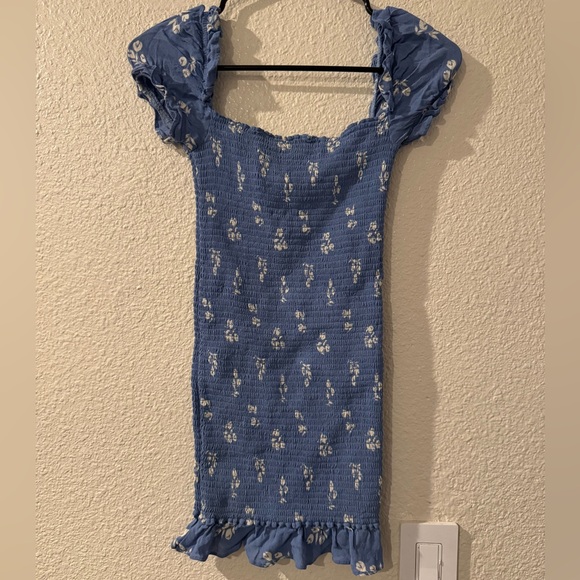 Reformation Blue and White Floral Mini Dress - Picture 3 of 3